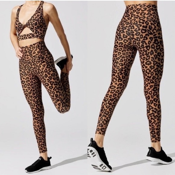 Beach Riot Two-Piece Set - High Waisted Piper Legging Leopard - Picture 1 of 7